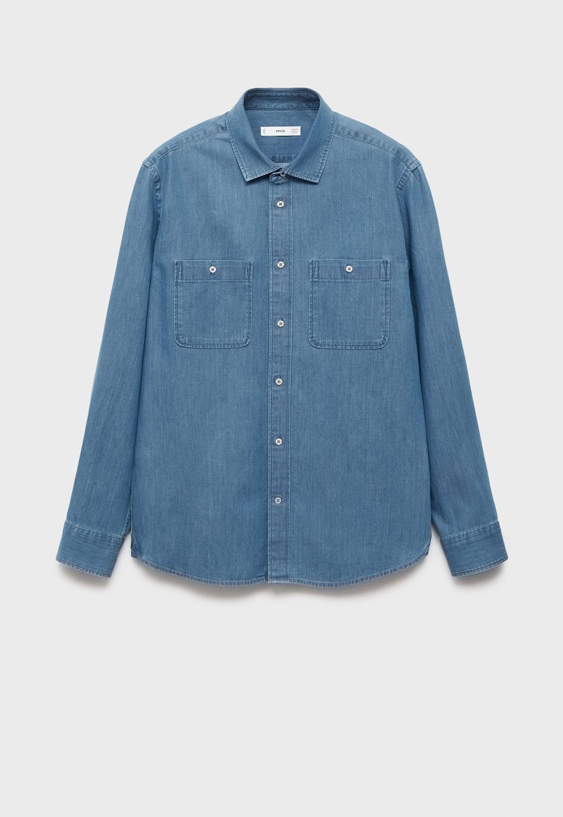 Camisa Jeans Mango Reta Austin Azul - Compre Agora | Dafiti Brasil