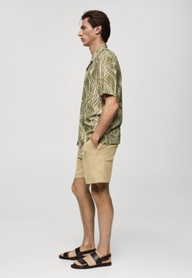 Camisa Mango Reta Bombay Verde