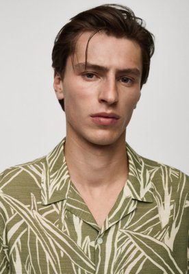 Camisa Mango Reta Bombay Verde