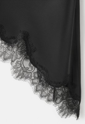 Regata Feminina Mango Alças Finas Renda Preta