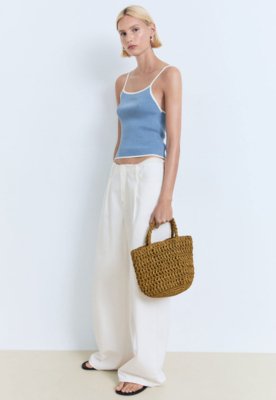 Regata Mango Ajustada Brunitu Azul