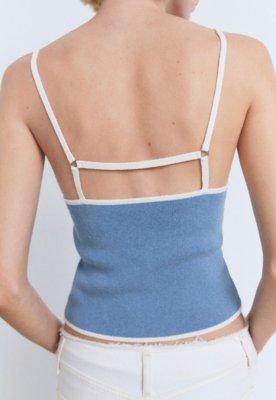 Regata Mango Ajustada Brunitu Azul