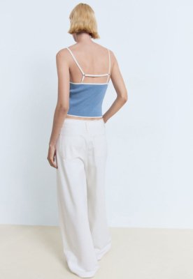 Regata Mango Ajustada Brunitu Azul