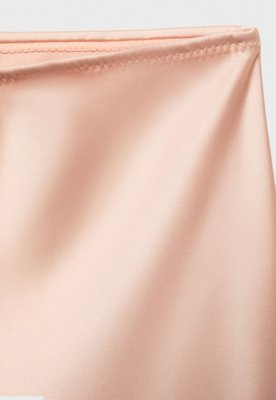 Saia Mango Midi Acetinada Rosa