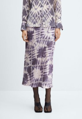 Saia Mango Midi Tie Dye Roxa