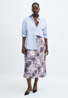 Saia Mango Midi Tie Dye Roxa