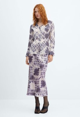 Saia Mango Midi Tie Dye Roxa