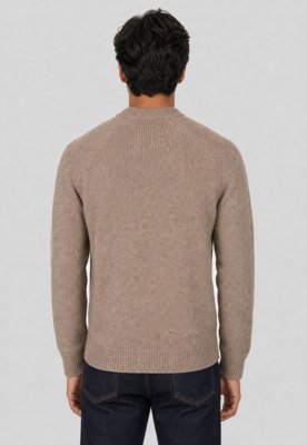 Suéter Masculino Mango Modelagem Regular Bege
