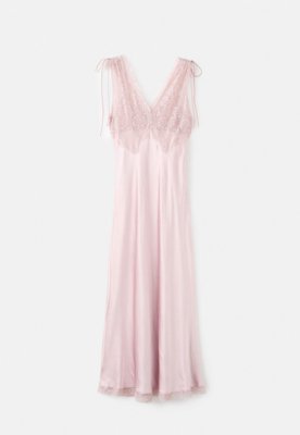 Vestido Feminino Mango Lark Detalhe em Renda Rosa