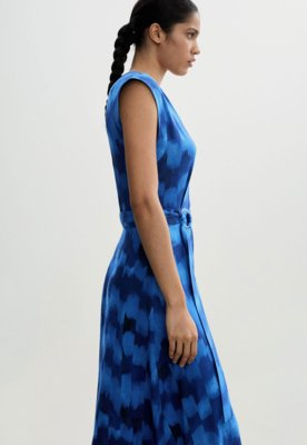 Vestido Mango Midi Estampado Azul