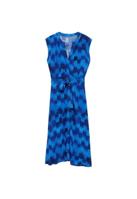 Vestido Mango Midi Estampado Azul