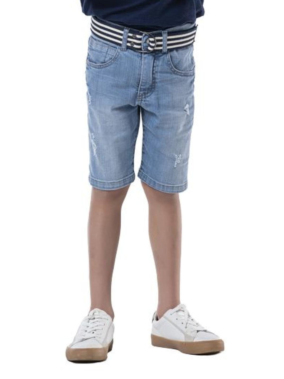 Bermuda Jeans Infantil Menino com Cós Regulável