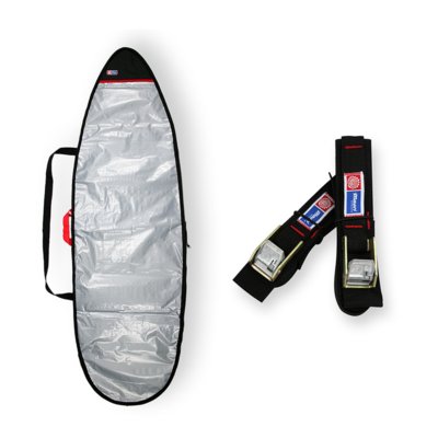 Menor preço em Capa prancha surf refletiva acolchoada 5'8 a 5'11   Fita Rack Extensora Maori Extreme Prata