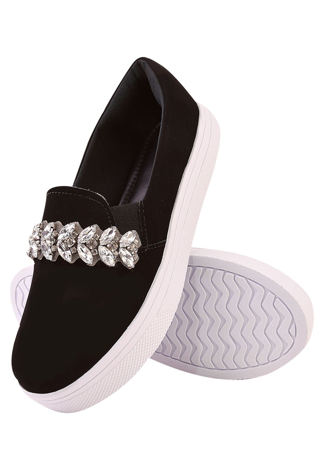 Casual Tênis DAFITI SHOES Glitter Preto - Compre Agora