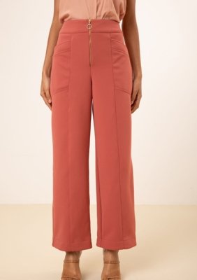 Calça Maria Valentina Reta Alta Rosa