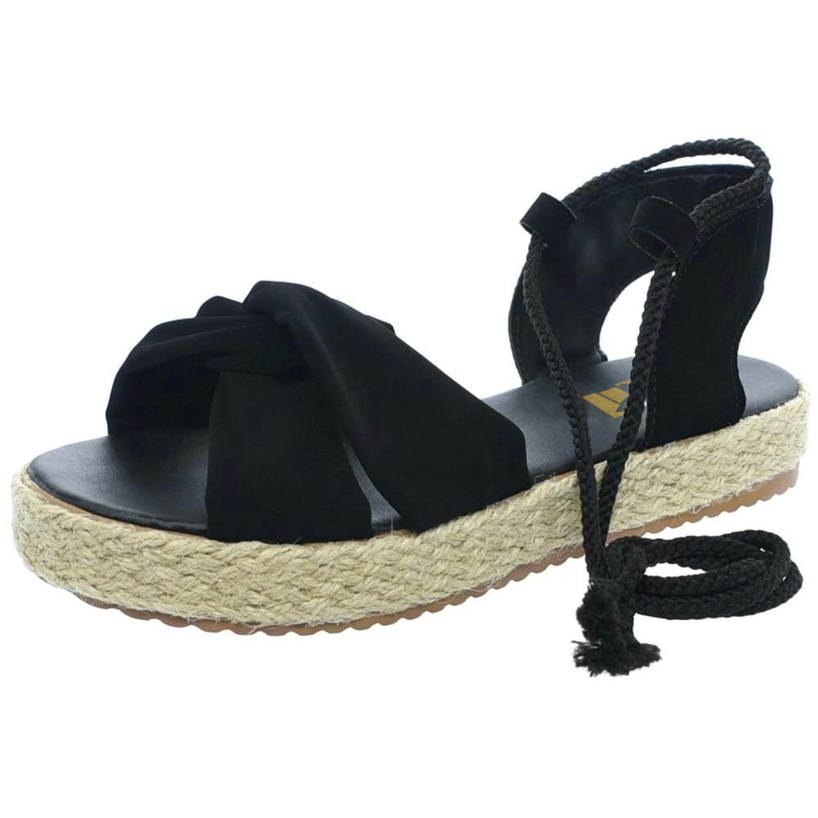 sandalia preta flatform