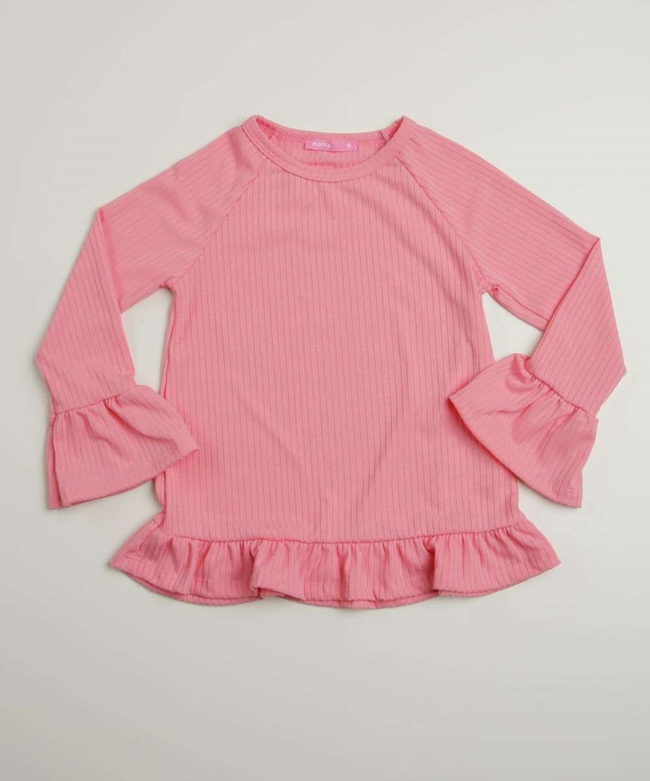 Blusa Infantil Menina Manga Longa Strass Brilho com Estampa de