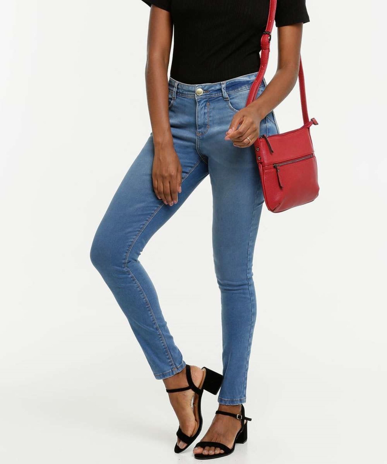 Calça Jeans Push Up Cigarrete Feminina Bolsos Marisa - Compre