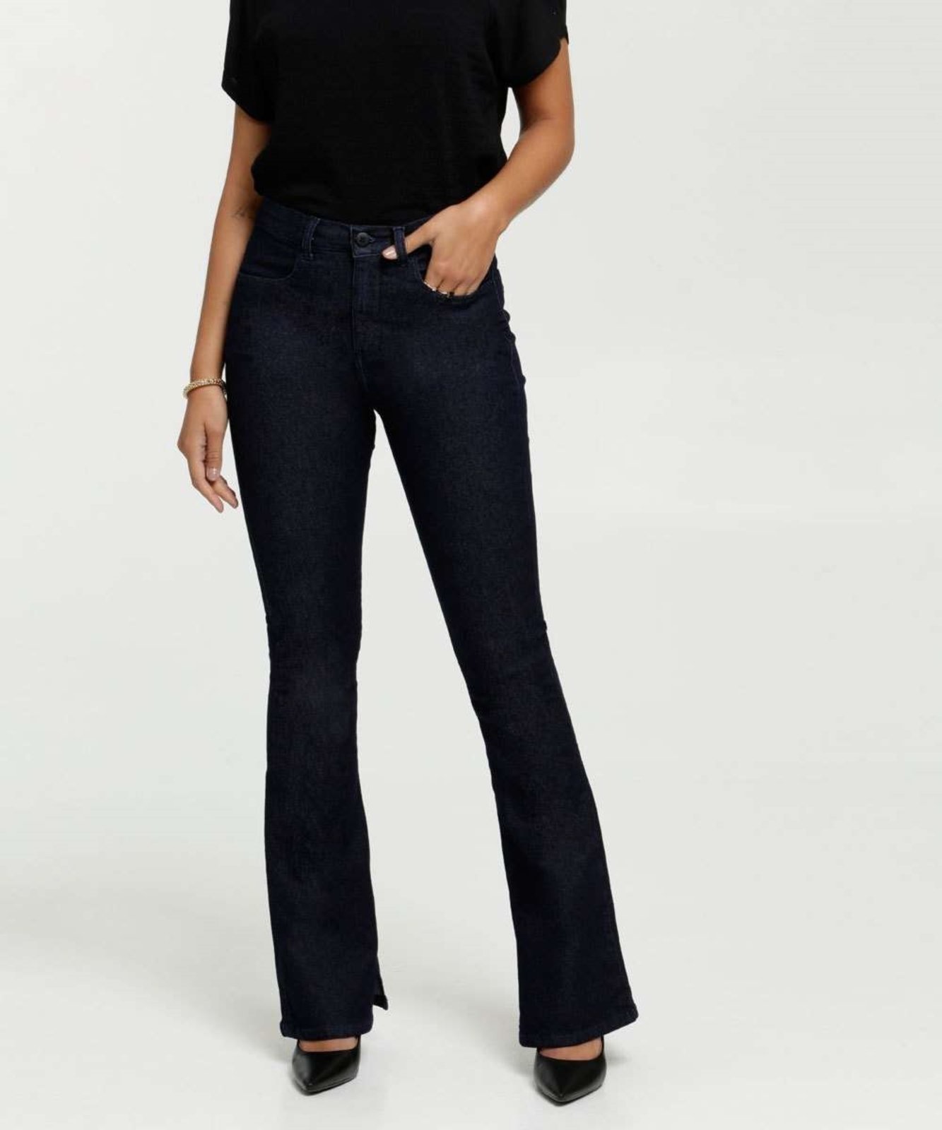 Calça jeans hot sale flare marisa