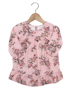 Vestido Marisol Manga Longa Menina Rosa Menor preço em Vestido Marisol Manga Longa Menina Rosa