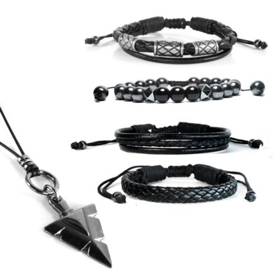 Pulseira Marshop Syrio Com Colar Preto Menor preço em Pulseira Marshop Syrio Com Colar Preto