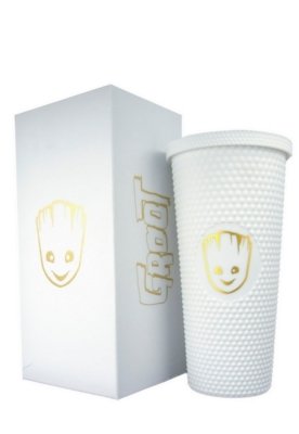 Copo Marvel Groot Stiff Com Canudo 710ml Resistente