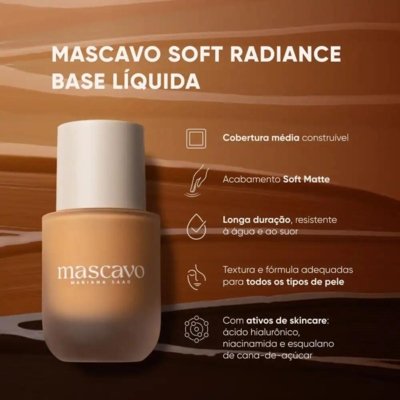 MASCAVO SOFT RADIANCE BASE LÍQUIDA 8N 30ML