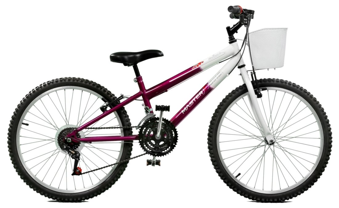 Bicicleta Master Bike Serena Plus Aro 20 Rígida 7 Marchas - Branco/roxo