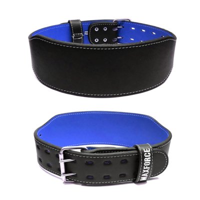 Cinturão Max Force de Fivela inox para Treino Musculação Academia Azul Menor preço em Cinturão Max Force de Fivela inox para Treino Musculação Academia Azul