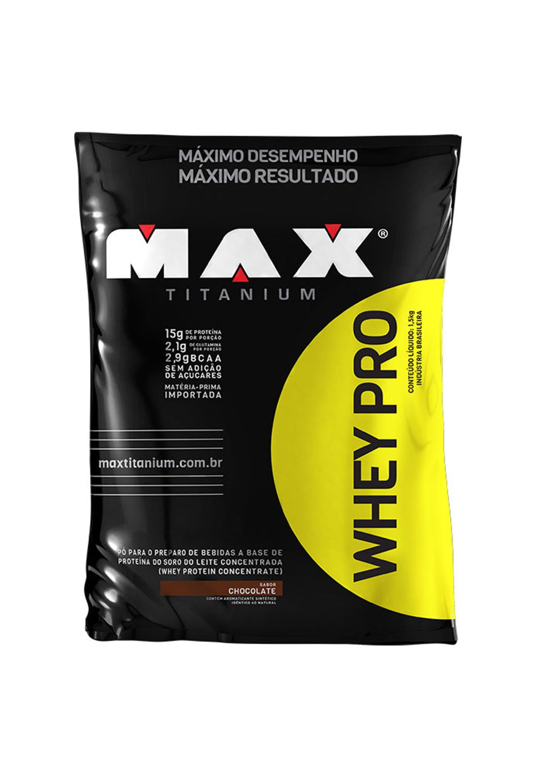 Suplemento Max Titanium Whey Pro Refil Chocolate 1,5kg - Compre Agora