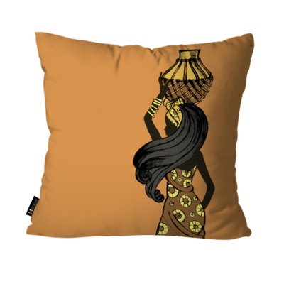 Almofada Mdecore Africana 45x45cm Laranja Menor preço em Almofada Mdecore Africana 45x45cm Laranja