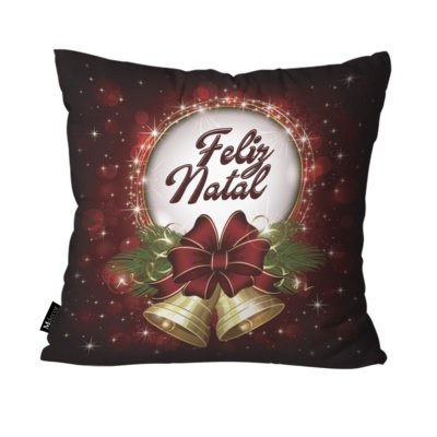 Capa para Almofada Mdecore Feliz Natal Bordo 55x55 Menor preço em Capa para Almofada Mdecore Feliz Natal Bordo 55x55