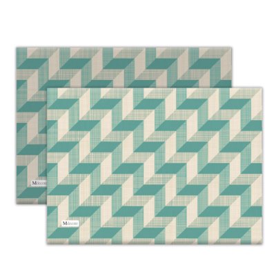 Kit 2pçs Jogo Americano Mdecor Abstrato 40x28cm Azul Menor preço em Kit 2pçs Jogo Americano Mdecor Abstrato 40x28cm Azul