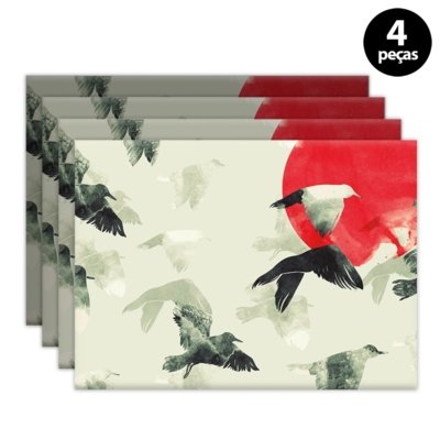 Kit 4pçs Jogo Americano Mdecor Sushi 40x28cm Bege Menor preço em Kit 4pçs Jogo Americano Mdecor Sushi 40x28cm Bege
