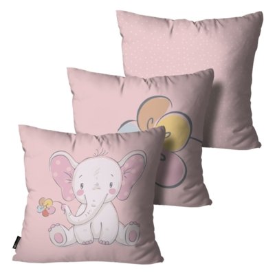 Kit Mdecore com 3 Capas para Almofada Infantil Elefante Rosa 45x45cm é boa?