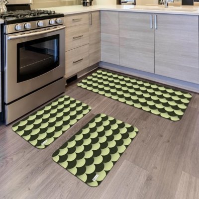 Kit com 3 Tapetes de Cozinha Mdecore Abstrato Verde Único Menor preço em Kit com 3 Tapetes de Cozinha Mdecore Abstrato Verde Único