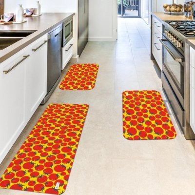 Kit com 3 Tapetes de Cozinha Mdecore Tomate Amarelo Único Menor preço em Kit com 3 Tapetes de Cozinha Mdecore Tomate Amarelo Único