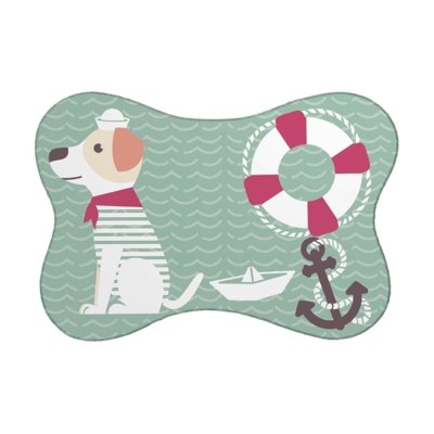 Tapete PET Mdecore Cachorro Verde 46x33cm Menor preço em Tapete PET Mdecore Cachorro Verde 46x33cm