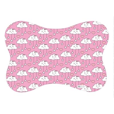 Tapete PET Mdecore Osso Nuvem Rosa 54x39cm Menor preço em Tapete PET Mdecore Osso Nuvem Rosa 54x39cm