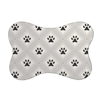 Tapete PET Mdecore Pata Bege 46x33cm Menor preço em Tapete PET Mdecore Pata Bege 46x33cm