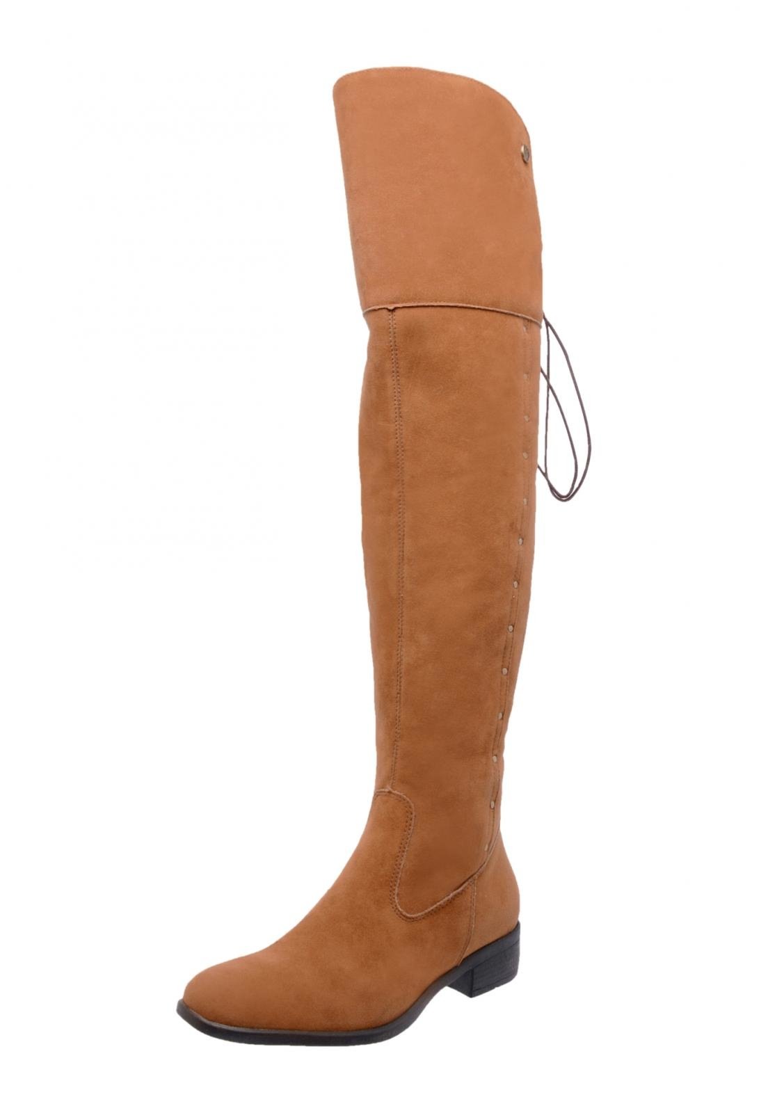 bota over knee caramelo