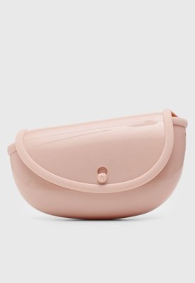 Kit Rasteira e Bolsa Feminina Melissa Tiras Laço Rosa