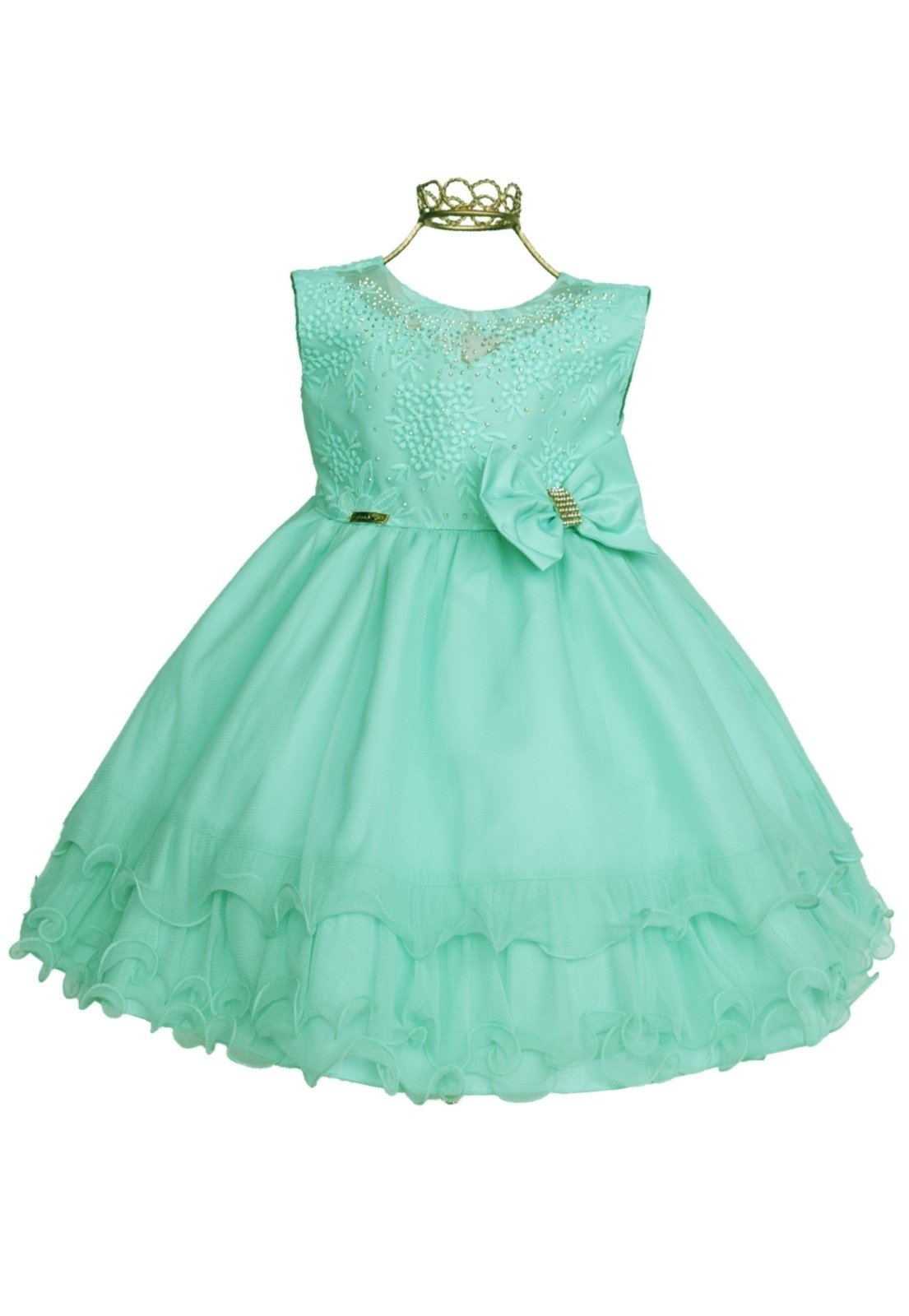 vestido verde infantil