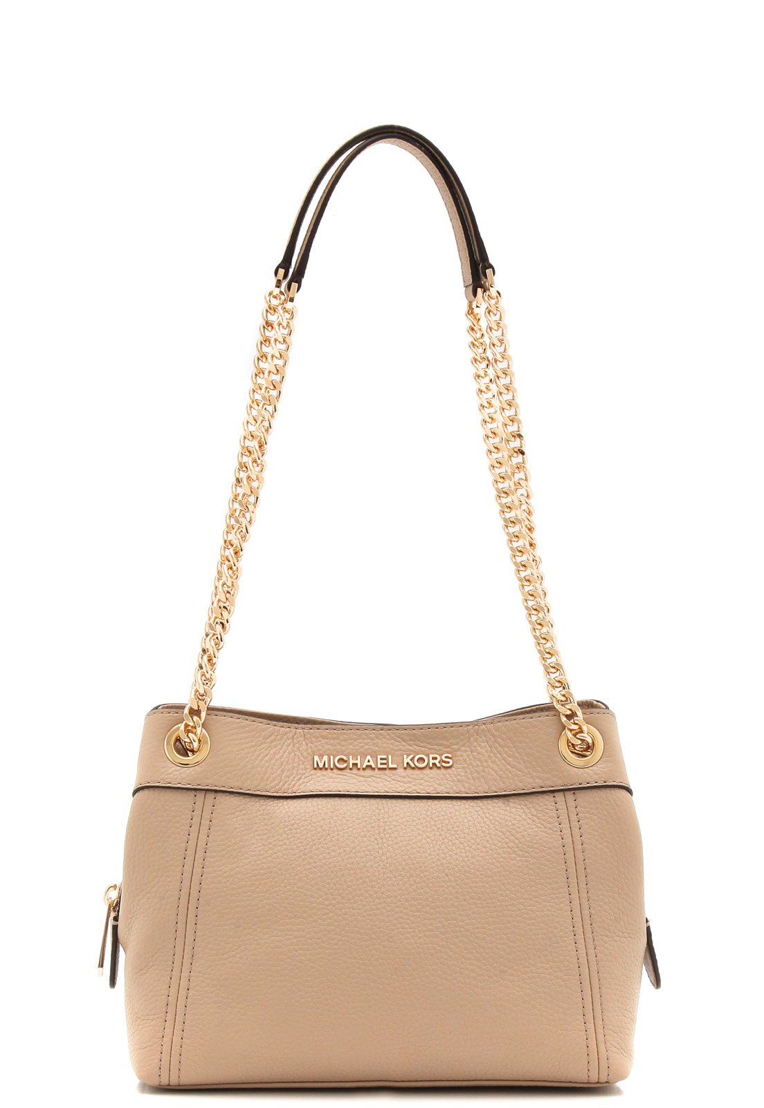 michael kors jet set medium pebbled leather crossbody bolsa