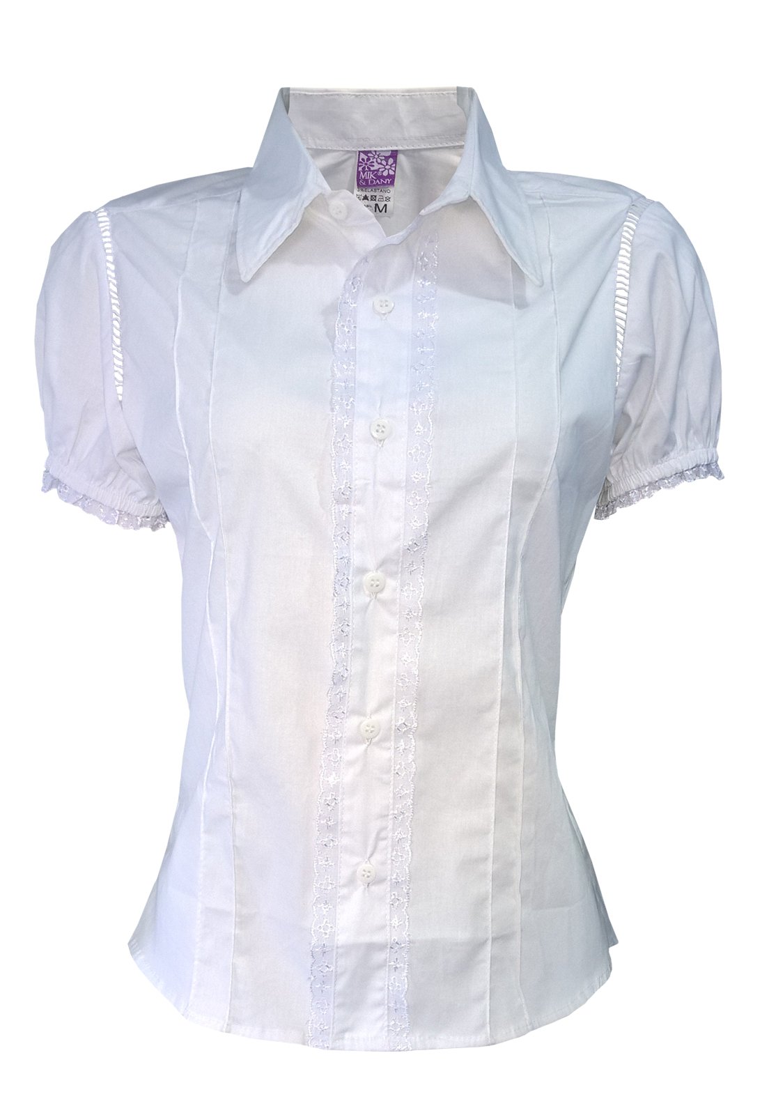 camisa social feminina branca manga curta