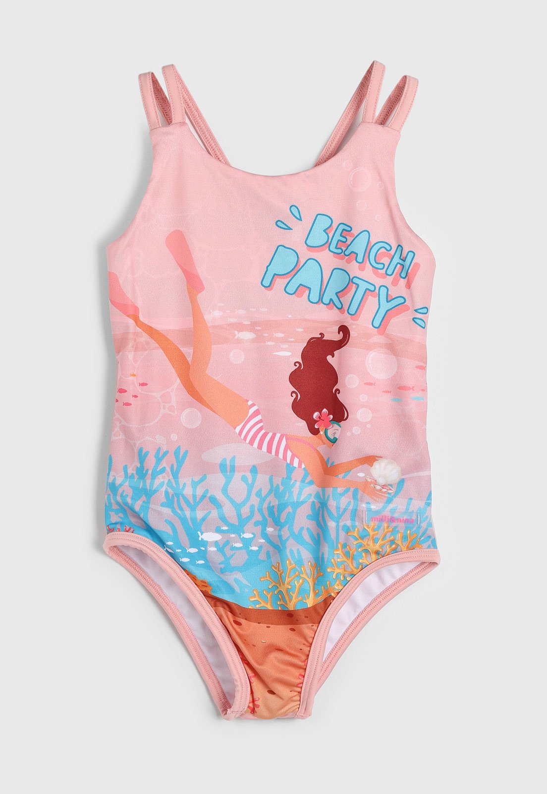 Maiô Tricae Infantil Pool Party Rosa - Compre Agora