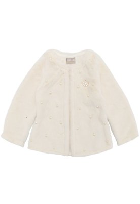 Casaco Milon Menina Liso Off-White Menor preço em Casaco Milon Menina Liso Off-White
