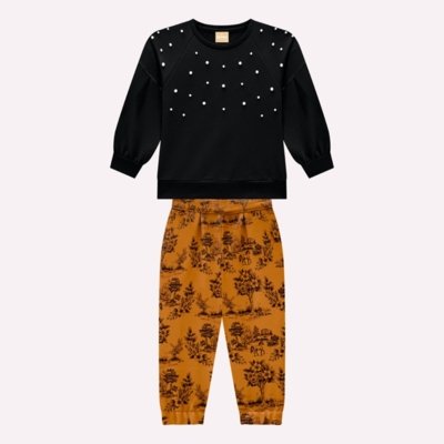 Conjunto Infantil Menina com Pérolas Milon