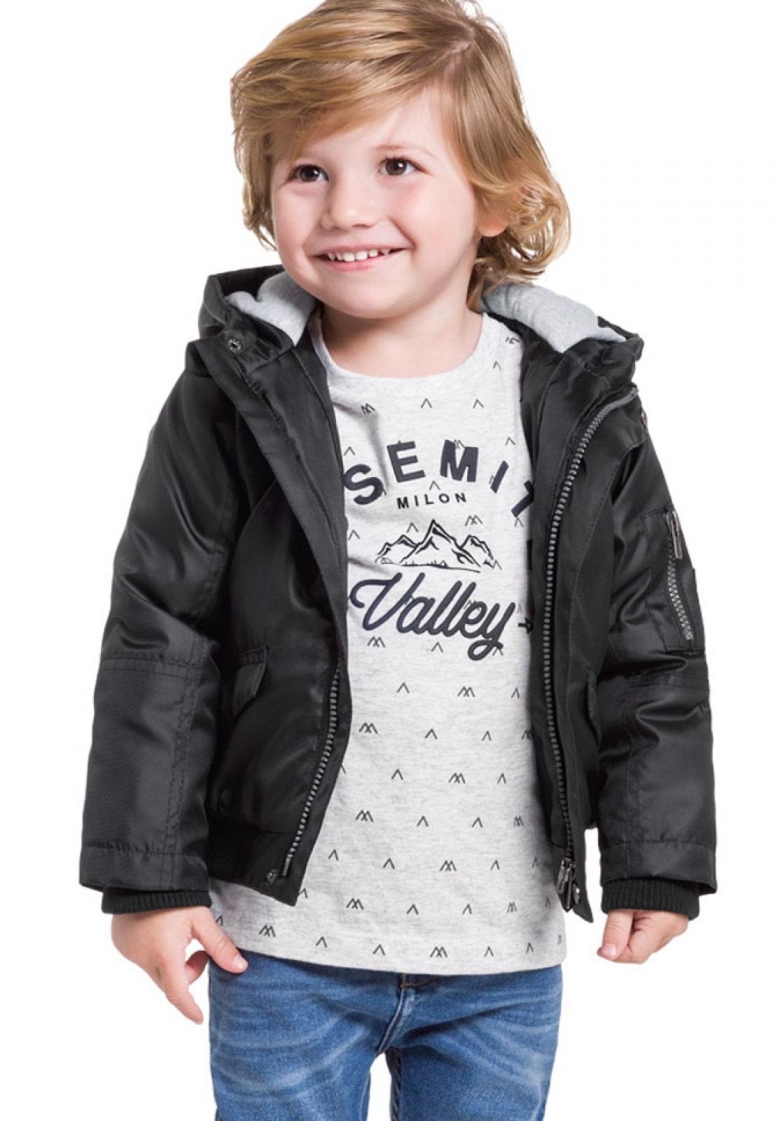 Jaqueta Infantil Menino Milon Preto - Compre Agora | Tricae Brasil