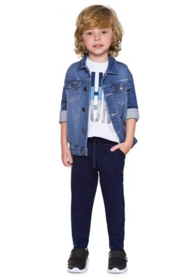 camisa jeans infantil milon